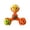 A003- Orange, variant on Parrot Spinner Bell Toy, Pink, 1 Pack, Interactive Foraging Toy for Parrot Bird Play