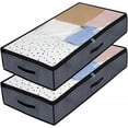 thumbnail image 1 of Agiferg 90L Large Under Bed Storage Bag with Zips 2 Pack with Clear Window for Clothing, 1 of 1