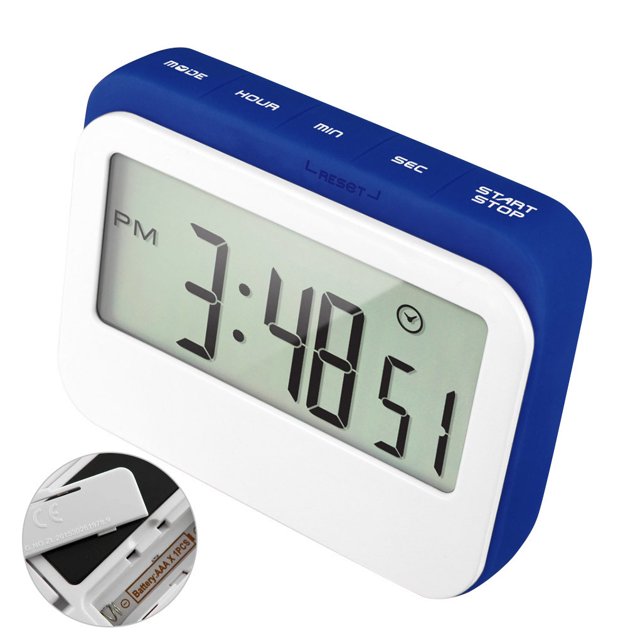 Bearachild Temporizador multifunción Estudiante Recordatorio de tiempo digital Reloj de cocina para estudio de dormitorio Decoración del hogar azul Bearachild HA001308-03B