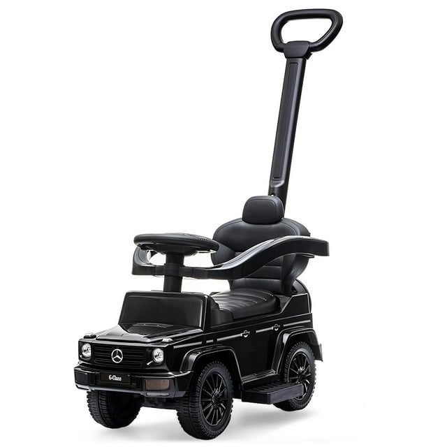 Best Ride On Cars Kids Stroller Mercedes G-Wagon 3 in 1 Push Car, Black