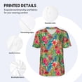 thumbnail image 3 of Lsque Peacock Feathers And Flowers Pattern Mens Polo Golf Shirts Funny Graphics Shorts Sleeve Button Shirts Baseball T-shirt-4X-Large, 3 of 7