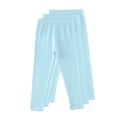 thumbnail image 2 of ZyeKqe 3PC Girls Leggings Elastic Waisted Stretchy Tights Soft Comfy Full Length Athletic Bottoms Yoga Pants Loungewear, 2 of 3