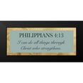 thumbnail image 2 of CAD Designs 24x12 Black Modern Framed Museum Art Print Titled - Phillippians 4:13, 2 of 5