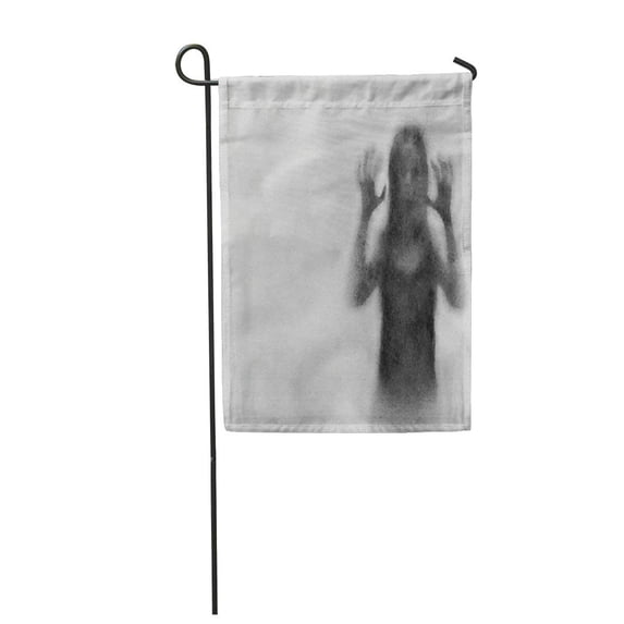 LADDKE Silhouette Black Demon Haunts Women Pretending Filter Software to Convert Garden Flag Decorative Flag House Banner 12x18 inch