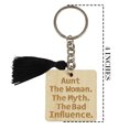 thumbnail image 3 of Inkdotpot Key Chain For Aunty Engraved Wooden Key Holder Housewarming Gift, 3 of 5