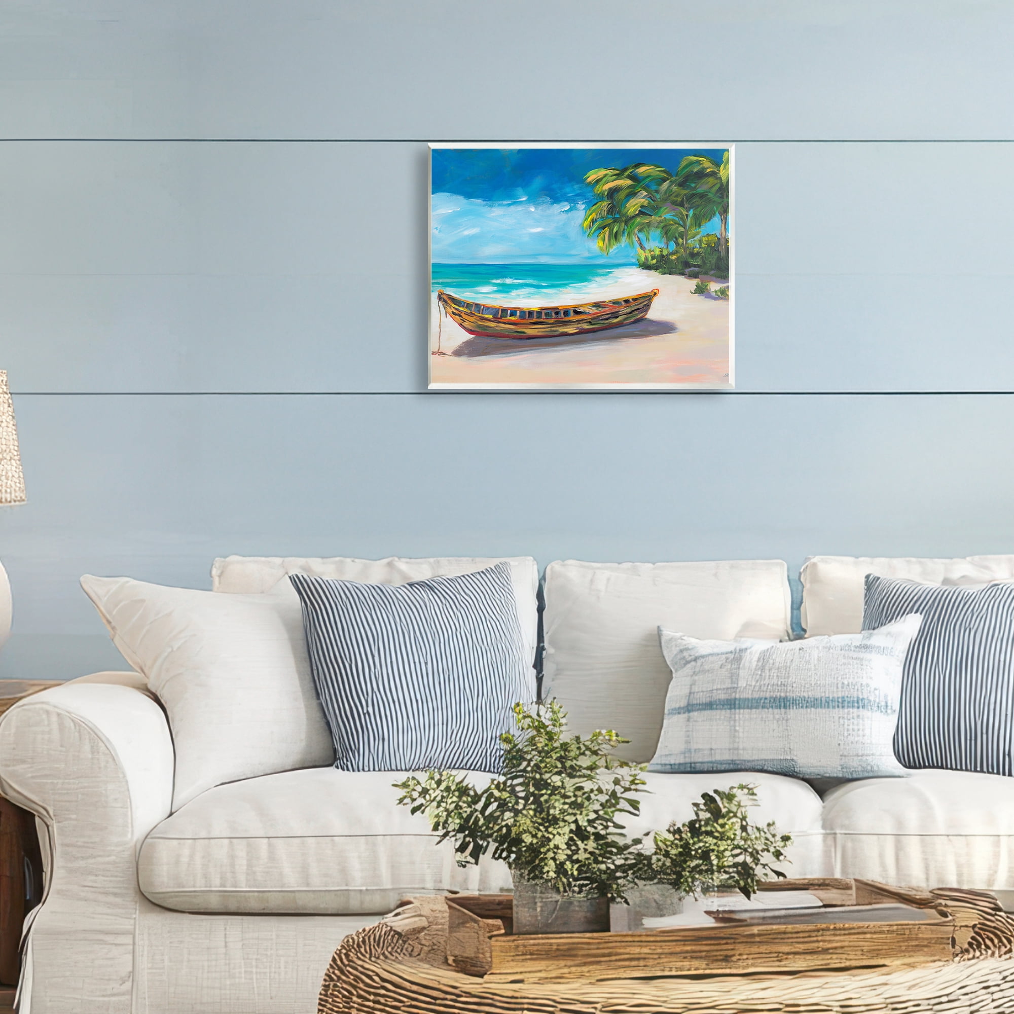 Stupell Industries Boat on Lost Island Wall Plaque Art, design by Julie DeRice