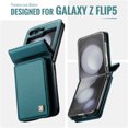 thumbnail image 7 of for Samsung Galaxy Z Flip 6 Case Wallet, Magnetic Closure 360 Shockproof Protection Drop Absorption Heavy Duty PU Leather Phone Cover with Card Holder Kickstand for Samsung Galaxy Z Flip 6, Green, 7 of 7
