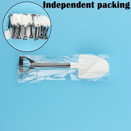 100 Pcs/lot Garden Party Cutlery Disposable Potted Ice Cream Spoon Cake Scoop Dessert Stick Shovel Shape INDEPENDENT PACKING