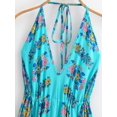 thumbnail image 3 of Women Wild Floral Print Backless Sexy Beach Bohemian Maxi Dress Lady High-Low Tassel Strapless Vacation Boho Dress, 3 of 6
