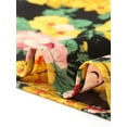 thumbnail image 5 of INSPIRE CHIC Smocked Floral Maxi Dress for Women's Boho Spaghetti Strap Long Sun Dresses XS Black Yellow, 5 of 6