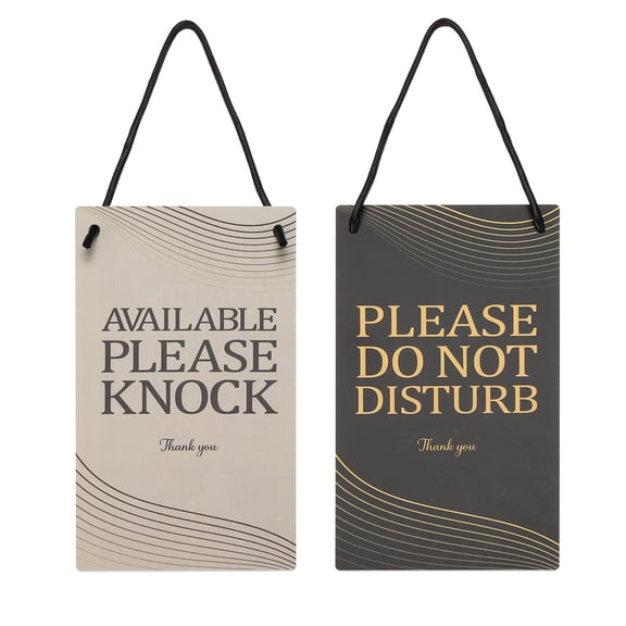 Uxcell Available Please Knock Sign, Please Do Not Disturb Door Sign, Black Yellow