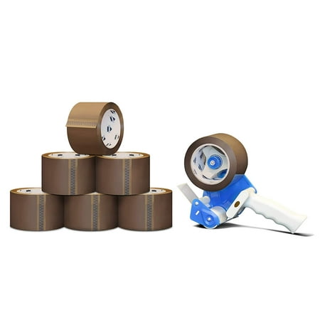 - Heavy Duty Acrylic Packing Tape, Tan, 1.75 Mil, 2 Inch x 55 Yard 36 Rolls + Free 2-Inch Dispenser