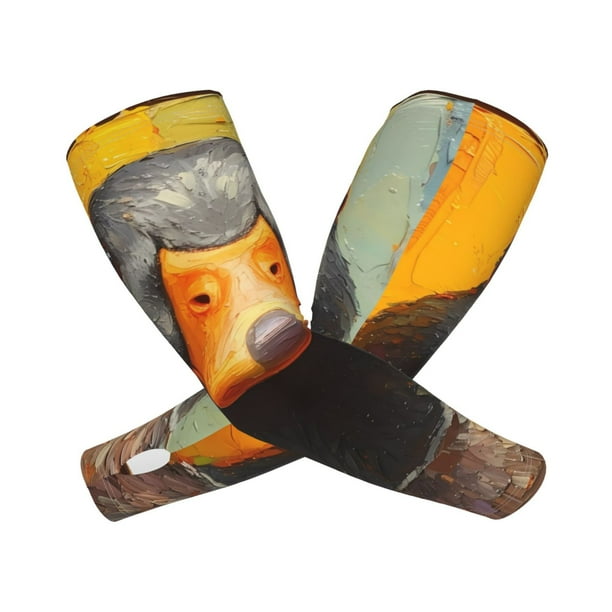 Balery Colorful Painted Duck Mangas Refrescantes para Brazos para Hombre y Mujer – Transpirables y Absorbentes de Humedad para Mujeres, Hombres y Niños