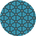 thumbnail image 1 of Ahgly Company Indoor Round Patterned Deep-Sea Blue Area Rugs, 7' Round, 1 of 6