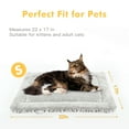 thumbnail image 4 of Self Warming Cat Bed for Indoor Cats Reversible Self Heating Pet Pad for Small Dog Washable Fluffy Thermal Pet Bed, 22*17, 4 of 9