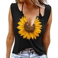 thumbnail image 1 of Fiudx Ofertas Flash Del Día Solo En Línea Camiseta Sin Mangas con Estampado de Flores y Plantas a La Moda para Mujer, Camiseta Informal, Camiseta Holgada, 1 of 4