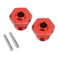 thumbnail image 3 of 2 acopladores hexagonales de aluminio para ruedas RC de repuesto de 17 mm para coche RC ARRMA 1/8 (rojo), 3 of 14