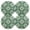 Green, variant on Ryvnso Boho Art Flowers Round Plate Mats Dining Table Placemat Set of 4 for Holiday Decoration