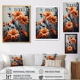 thumbnail image 4 of Designart "Autumn Tapestry Peach Flowers wall art I" Floral Canvas Wall Art, 4 of 5