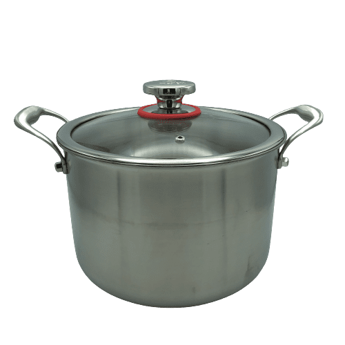 Targu Hybrid Stock Pot: 24cm with glass lid | BC-HW24SPG