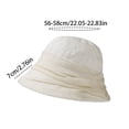 thumbnail image 4 of AJGRHE Womens Fashionable Slouchy Crinkle Patchwork Beret Hat Casual Wide Brim Sun Cap Womens Sun Hat Organic Cotton Japanese Design Soft UV Protection White One Size, 4 of 5