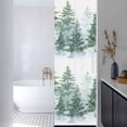 thumbnail image 3 of Forest Green Window Privacy Film, Spring Summer Watercolor Pine Tree Static Cling UV Sun Blocking Heat Control Window Tint Day and Night, Non-Adhesive One Way Windows Privacy Cover 17.7''x78.7'', 3 of 7