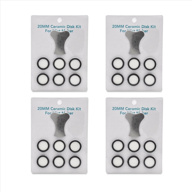 28Pcs Mist Maker Maintenance Kit, Ceramic Disk Ceramic Disk Key Replacement Parts Kits for Fog Machine,24 * Disk 4 * key,Multicolor