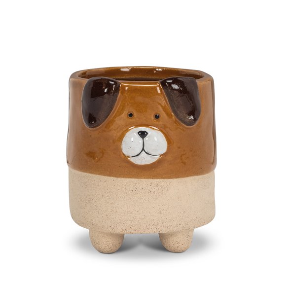 Ensemble de 12 Petits Chiens sur Pattes Jardinière