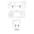 thumbnail image 4 of Kokss Cesano Black Freestanding Soaking Oval Bathtub, 4 of 4