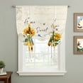 thumbnail image 2 of Yellow Sunflowers Balloon Curtains for Bedroom/Front Door/Bathroom, Daisy Bees Elegant Pastoral Floral Tie Up Curtains 63 Inch Length Light Filtering Kitchen Curtains Shades for Windows 46"x63", 2 of 8