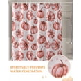 thumbnail image 6 of Thanksgiving Shower Curtain Set ，Waterproof Fabric Shower Curtains Pink Pumpkin Shower Curtains for Bathroom,Bathroom Decor 72"x78", 6 of 7
