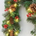 thumbnail image 3 of Hvmvliv Christmas Garland 70.87in Artificial Norfolk Pine Garlands Xmas PVC Green Rattan for Fireplace Stair Indoor Decorations Green, 3 of 6