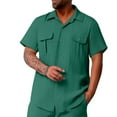 thumbnail image 2 of Mens Short Sleeve Button up Cotton Tshirts Shirts Mens Summer Shirts for Teens Boys Mens Shirts Casual Stylish Summer T-Shirts for Men Pack 3xl, 2 of 8
