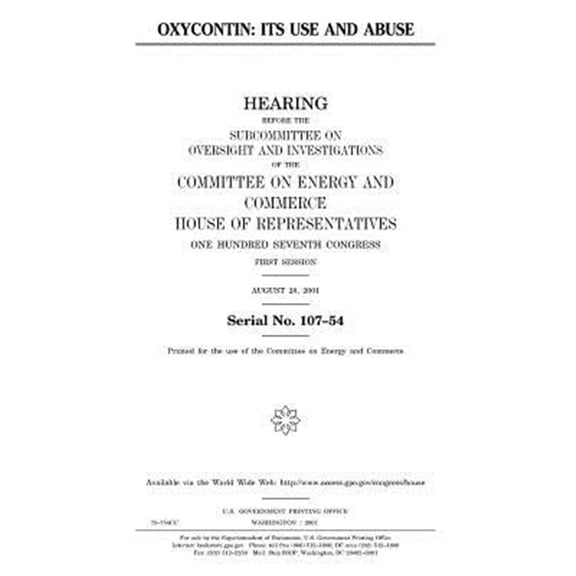 Pre-Owned Oxycontin : Its Use and Abuse