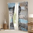thumbnail image 3 of Homewish Wooden Plank Teens Blackout Curtains Set of 2 (52x84 Each), Grey Blue Lake House Cabin Window Curtains, Rustic Farmhouse Curtains and Drapes, Curtains and Drapes Room Decor, 3 of 6