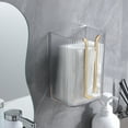 thumbnail image 4 of Xqxayjr under $5 Wall Mounted Tissue Box, Wall Mounted Tissue Box Holder, Adhesive No Drill Paper Towel Dispenser, Bathroom Kitchen Countertop Organizer, Clear Plastic Tissue Box Shelf for Vanity, 4 of 7