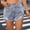 Blue, variant on Women's High Waist Washed Denim Shorts Distressed Studded Rhinestone Design Slim Fit Casual Summer Style Fashion Jean Shorts With Functional Pockets Black M