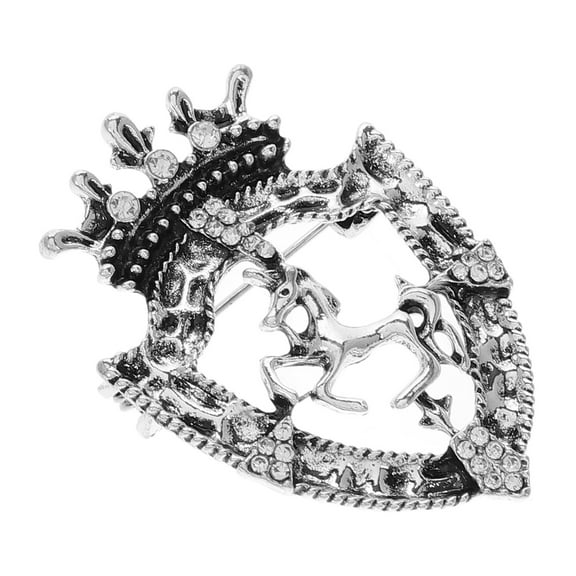 Pendant Keychain Horse Badge Men's Man 4.00X3.00X1.00CM Silver