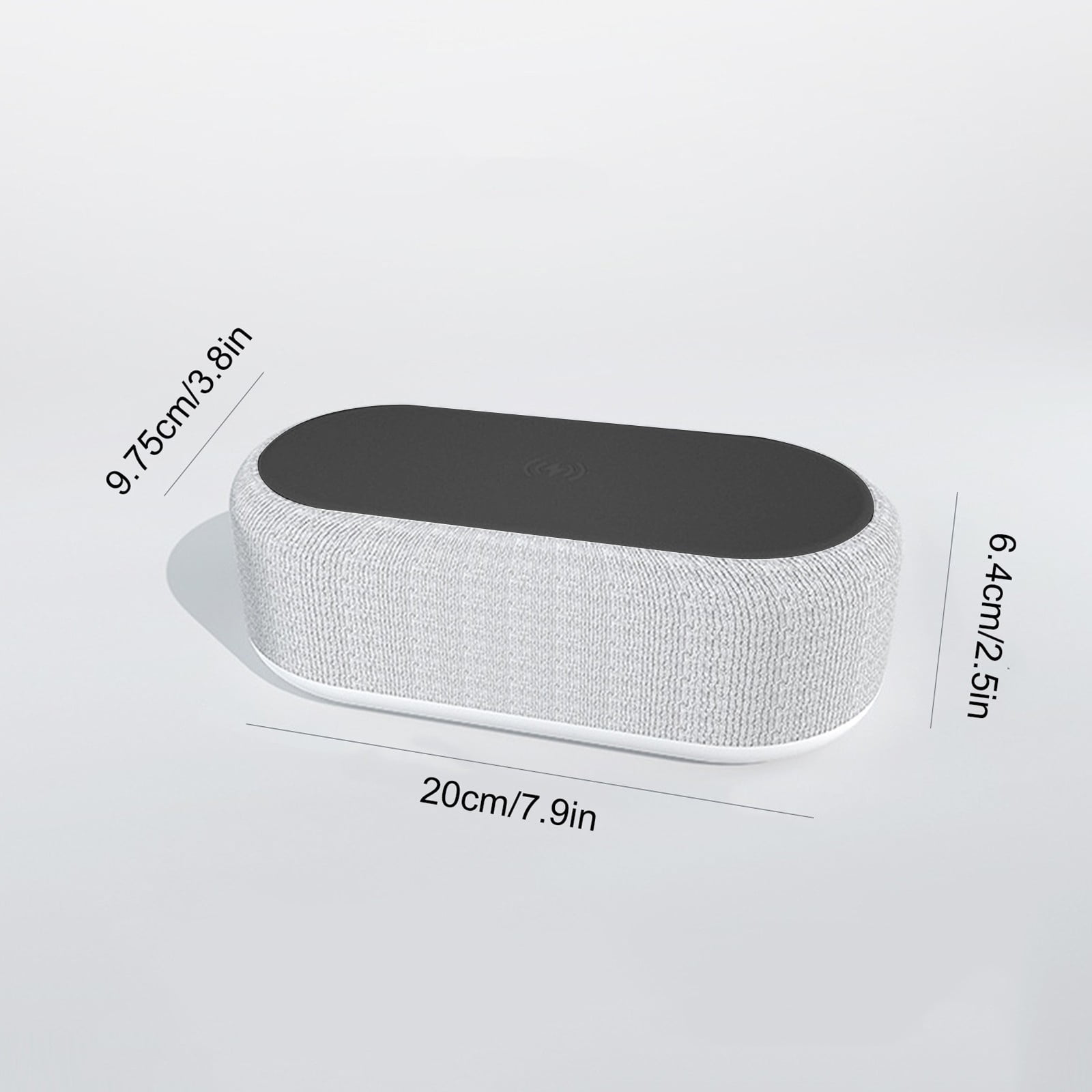 HOZVOMI 15W Wireless Charging Bluetooth Speaker with Digital Alarm Clock, Temperature Display, and Night Light