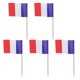 thumbnail image 1 of 100pcs France Flag Shape Picks Cake Toppers Decorative Cupcake Muffin Food Fruit Picks Halloween Festival Birthday Party Favors Supplies (3.5*2.5*6.5c, 1 of 3
