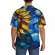 thumbnail image 3 of Balery Sunflower Starry Night Vibes Camisa Casual de Manga Corta con Botones para Hombre, Texturizada, Estilo Cubano, para Playa, Verano-Small, 3 of 5