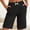 Black, variant on Women's Elastic Waist Knee Length Sleep Shorts Straight Relaxed Fit with Side Pockets Shorts for Women Gray S