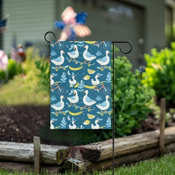 Gooses Leaves Garden Flag Double Sided Outdoor Banners for Courtyard Outdoor Lawn Farmhouse Holiday Decorations