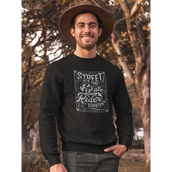Street Skate Rider. Sweatshirt Men -Image by Shutterstock, Male XX-Large