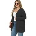thumbnail image 2 of NISVIYA Women Plus Size Cardigans Dressy Casual Below Hip Length Cardigan Sweater Long Sleeves Open-Front Sweater with Pockets, 2 of 5