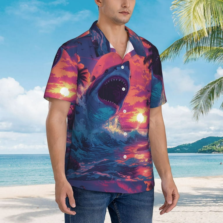 トップス Shark Aloha Shirt DAN Shark Aloha Shirt – DAN