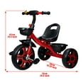 thumbnail image 6 of SAYFUT Push Handle Unisex Toddler Tricycle, Steel Red, 6 of 7