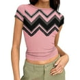 thumbnail image 2 of Xuyuer Womens Short Sleeve Sweater Tops Crewneck Basic Knit Pullover Lightweight Casual Sweaters Blouse Dressy Casual Summer T Shirts Loose Fit Business Work Clothes Blouses, 2 of 6