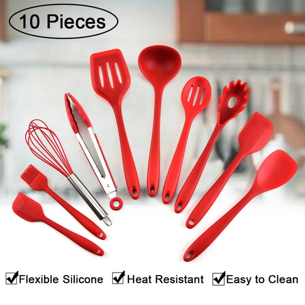 Ensemble de 3 cuillères de cuisine en silicone sans BPA - Idéales pour mélanger Ensemble de 3 cuillères de cuisine en silicone sans BPA - Idéales pour mélanger