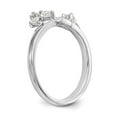 thumbnail image 6 of 14K White Gold Ring Band Wedding Diamond, Lab Grown Round, Size 7, 6 of 7